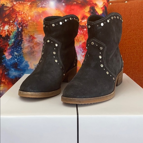 Dolce Vita Gray Suede Booties (Tobin) - Picture 1 of 6